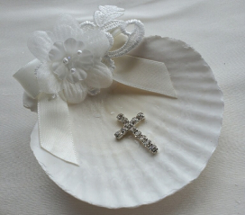 Baptismal Shell w/ Cross